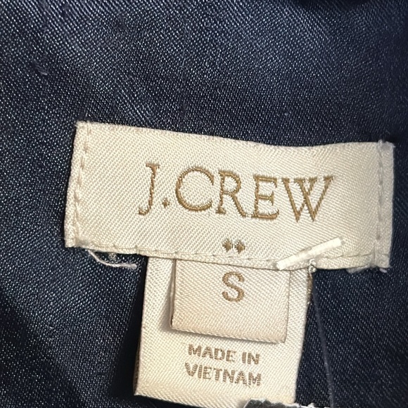 J Crew winter Parka womens size Small navy blue removable fur - Picture 3 of 5